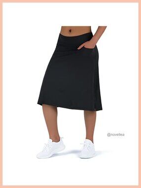 Women's Midi Skorts Skirt with 3 Pockets 24" Modest Athletic Tennis Golf